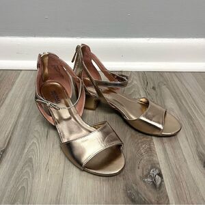 MICHAEL Michael Kors Gemini Jones Soft Rose Gold Heeled Sandals in Kids Size 3